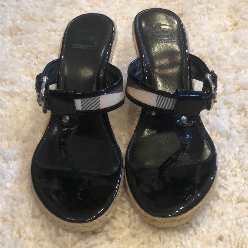 Burberry Wedges, Worn 1x, Size 41